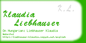 klaudia liebhauser business card